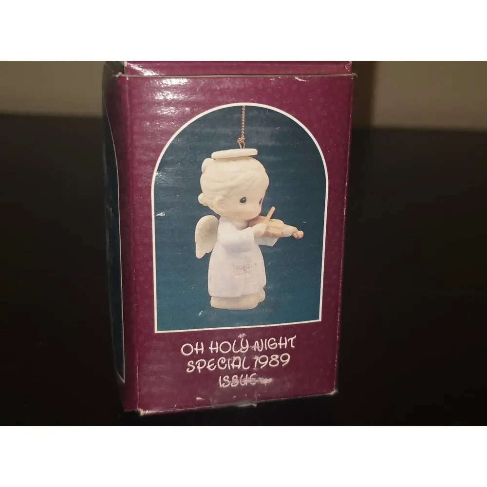 Precious Moments Oh Holy Night Angel Ornament 1989 Enesco 522848 With Box